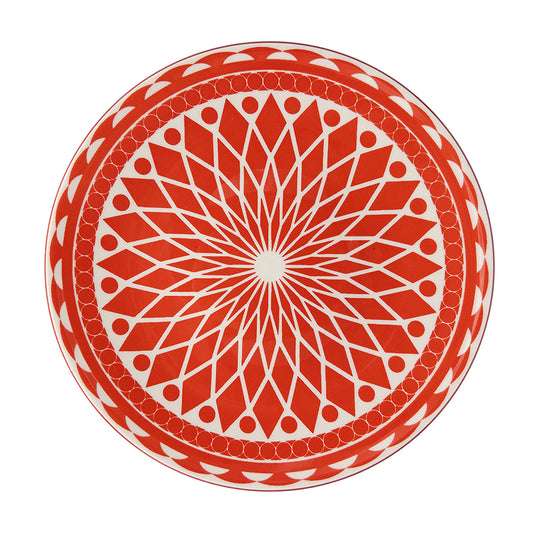 Red-White Starburst Plate