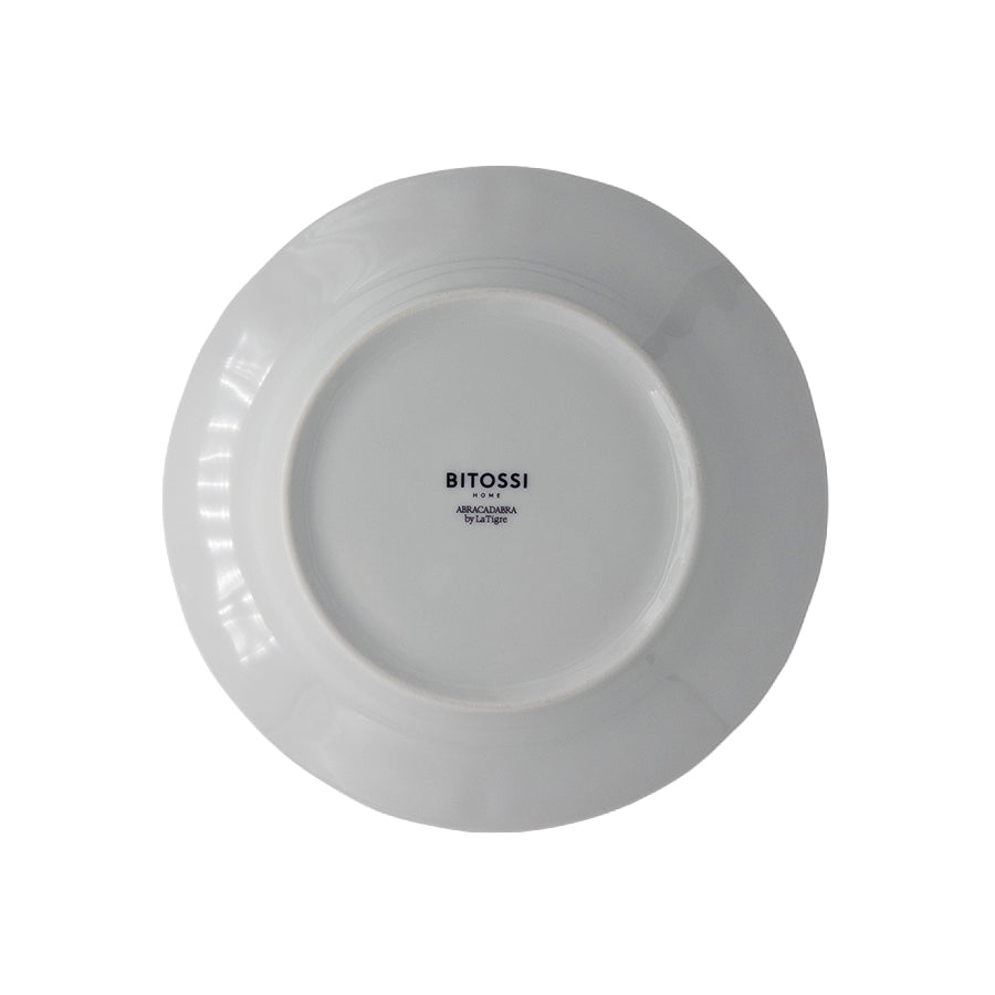 Red-Blue Marble Salad Plate