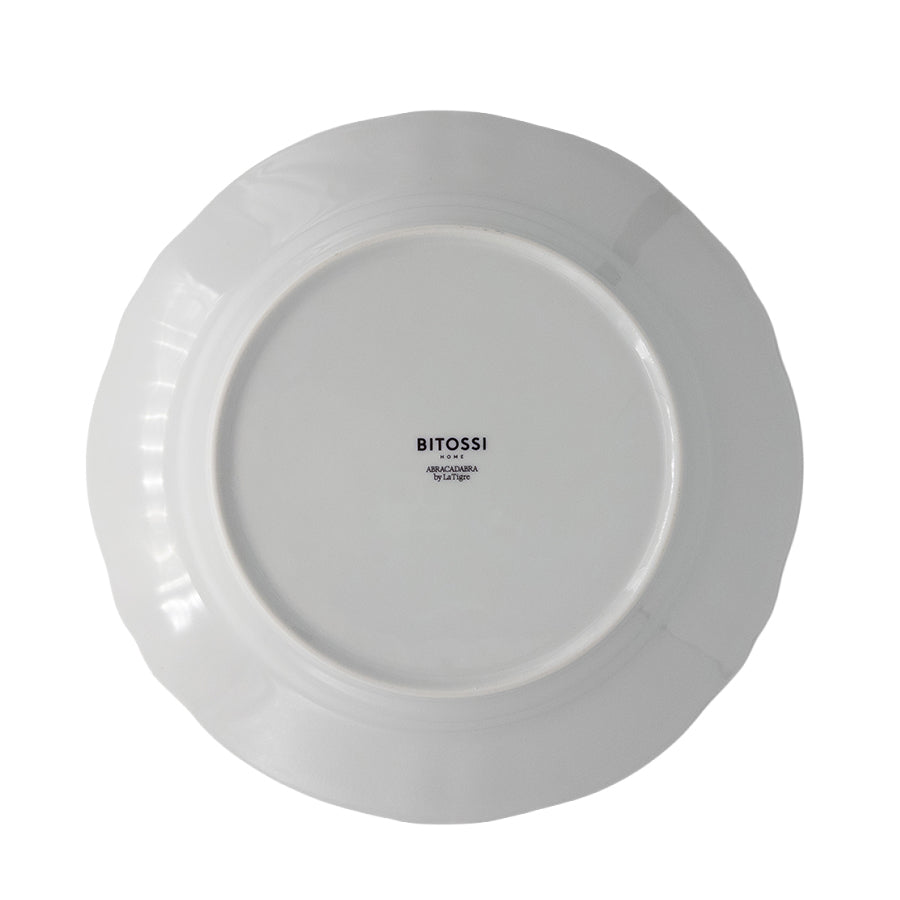 Blue Radial Scalloped Plate